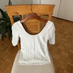 Featured thumbnail for Haut ballerine en coton Simons à encolure scoop – Blanc, XS