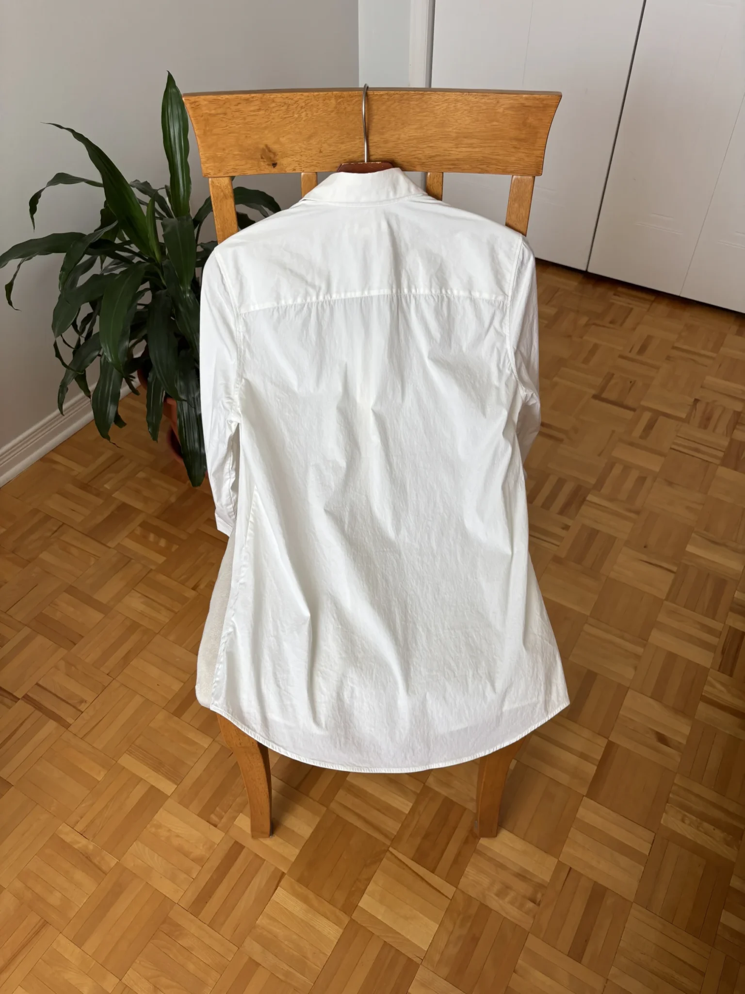 Image for COS white cotton button-up shirt – Small