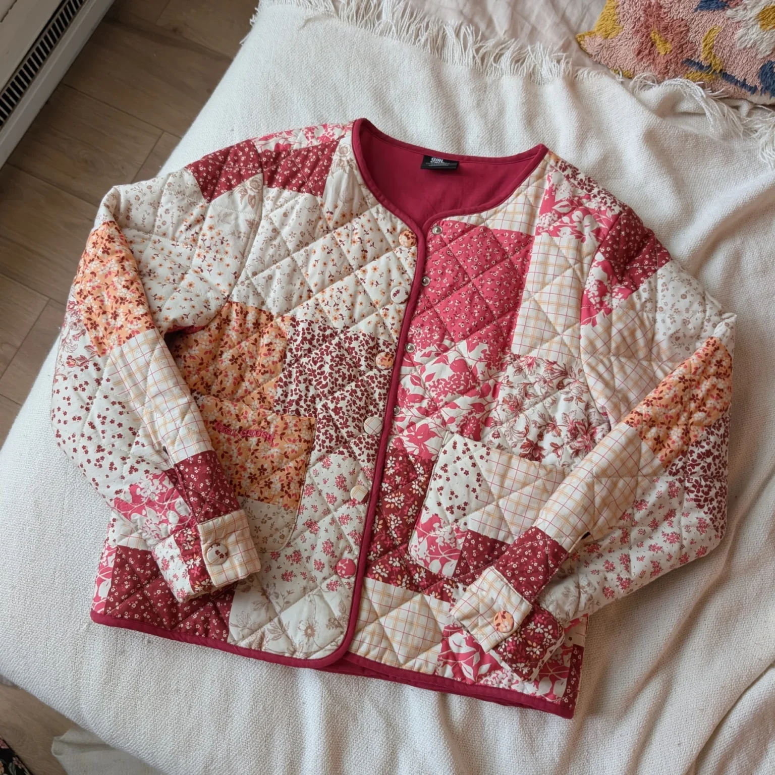 Featured image for Manteau matelassé fleuri