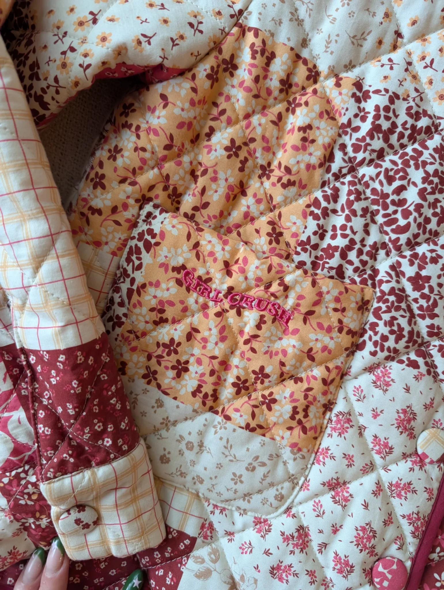 Image for Manteau matelassé fleuri