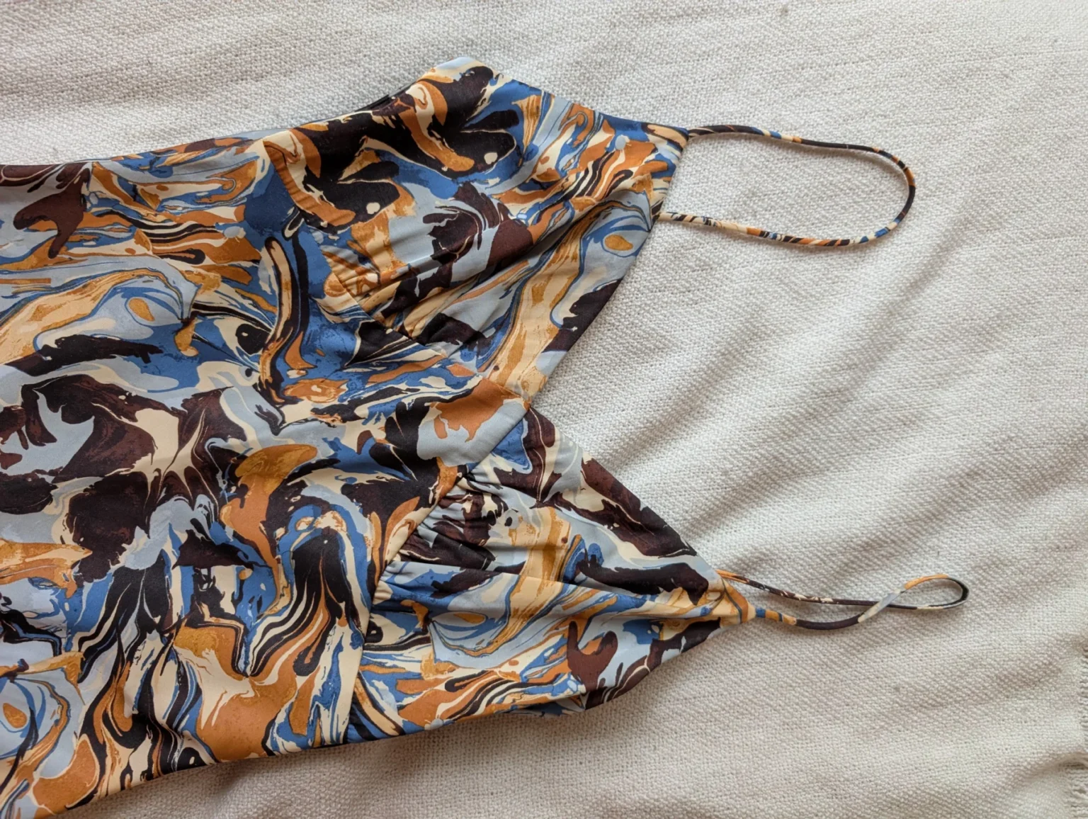 Image for Robe midi à motif satiné