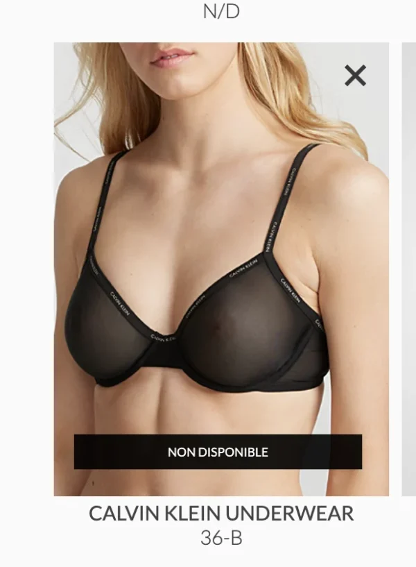 Image for 2 brassières Calvin Klein 36C + 36B