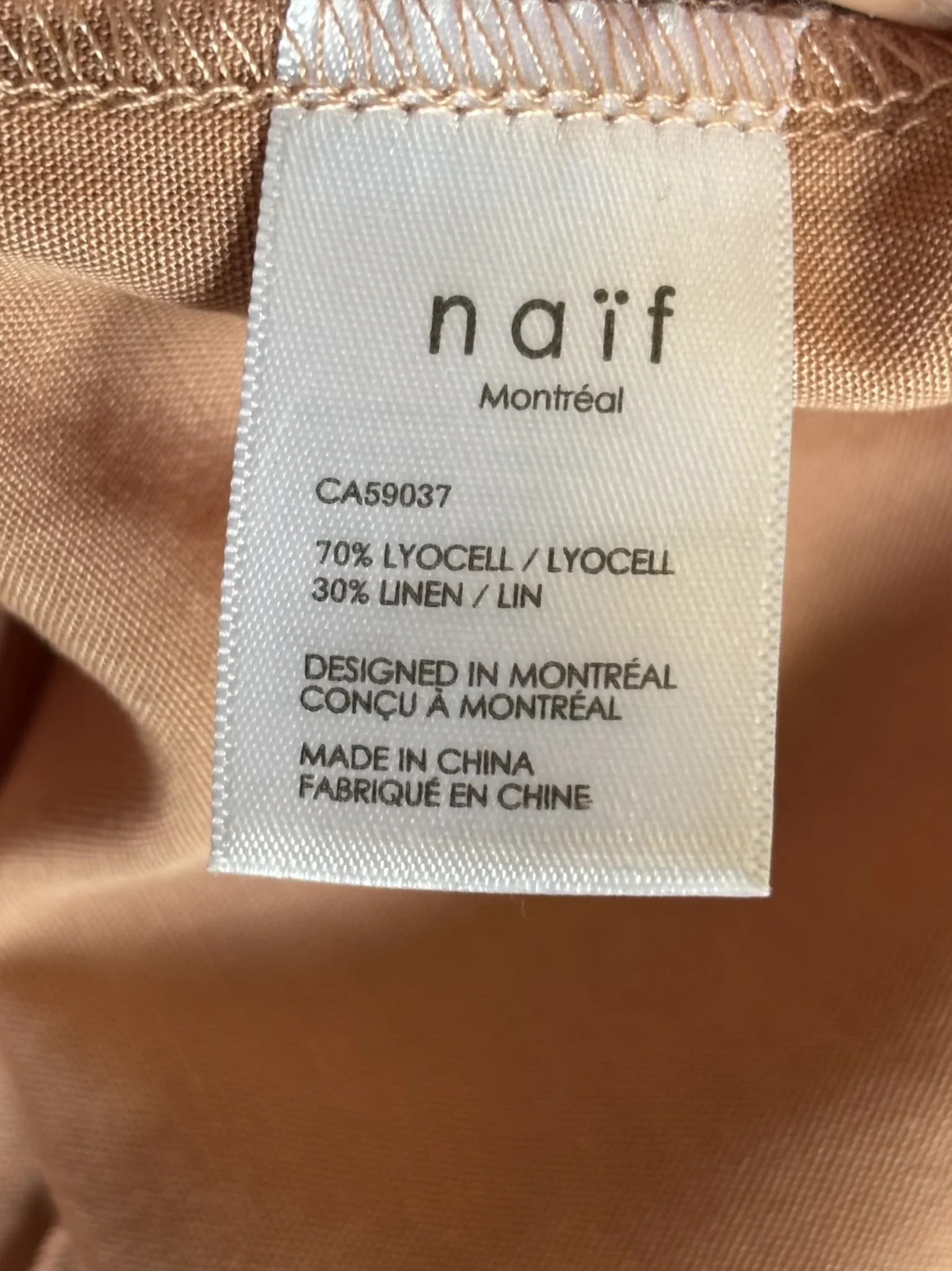 Image for ♥️Trench vieux rose NAÏF Montréal
