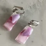 Thumbnail for Mauve earring and necklace set