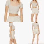Thumbnail for Aritzia Babaton sculpt crop scoop neck top