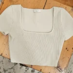 Thumbnail for Aritzia Babaton sculpt crop scoop neck top