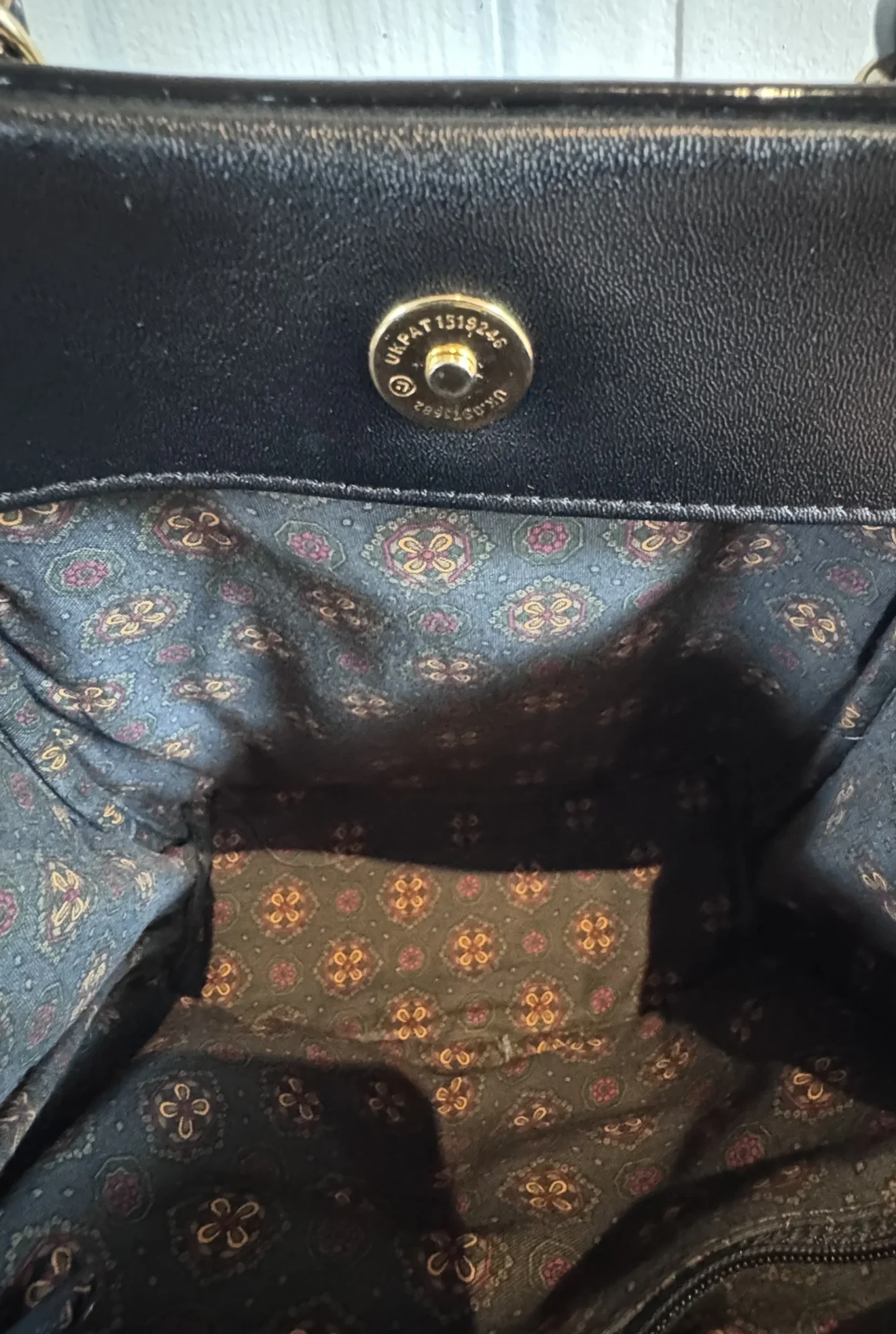 Image for Magnifique sac à main vintage chic années 90 croco
