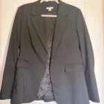 Featured thumbnail for Veston noir ajusté boutonnage simple RW CO
