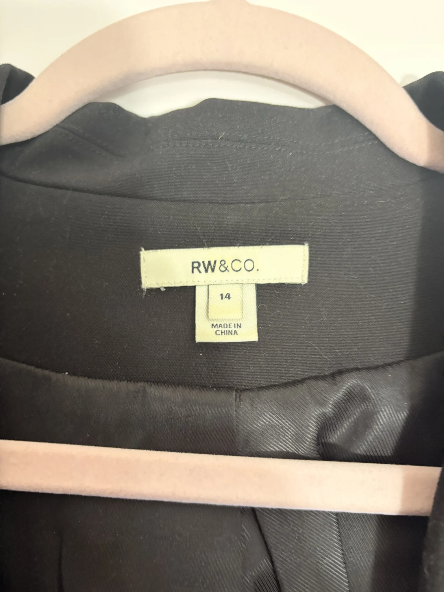 Image for Veston noir ajusté boutonnage simple RW CO