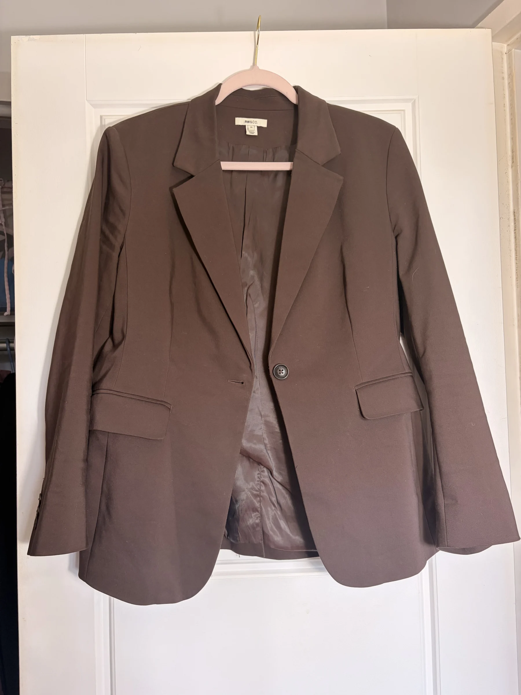 Veston brun ajusté boutonnage simple RW CO Rw and Co seconde main