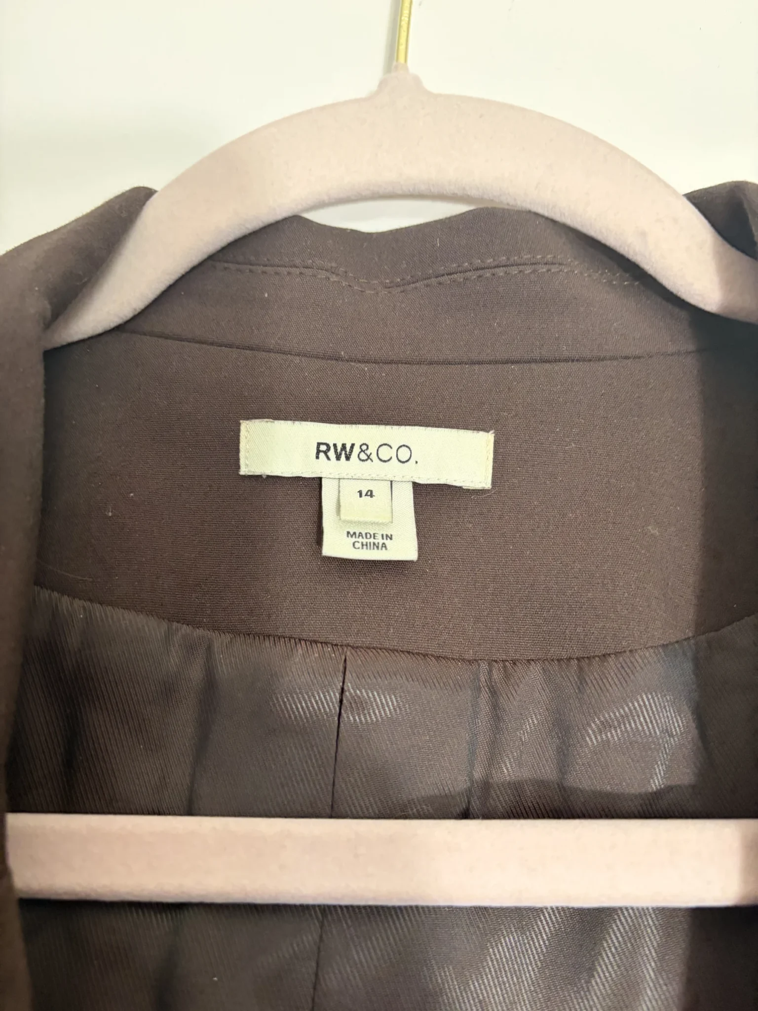 Image for Veston brun ajusté boutonnage simple RW CO