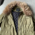 Featured thumbnail for Manteau Maje avec col en fourrure détachable