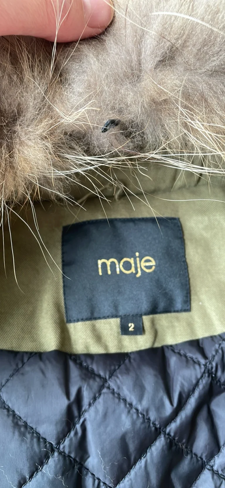Image for Manteau Maje avec col en fourrure détachable