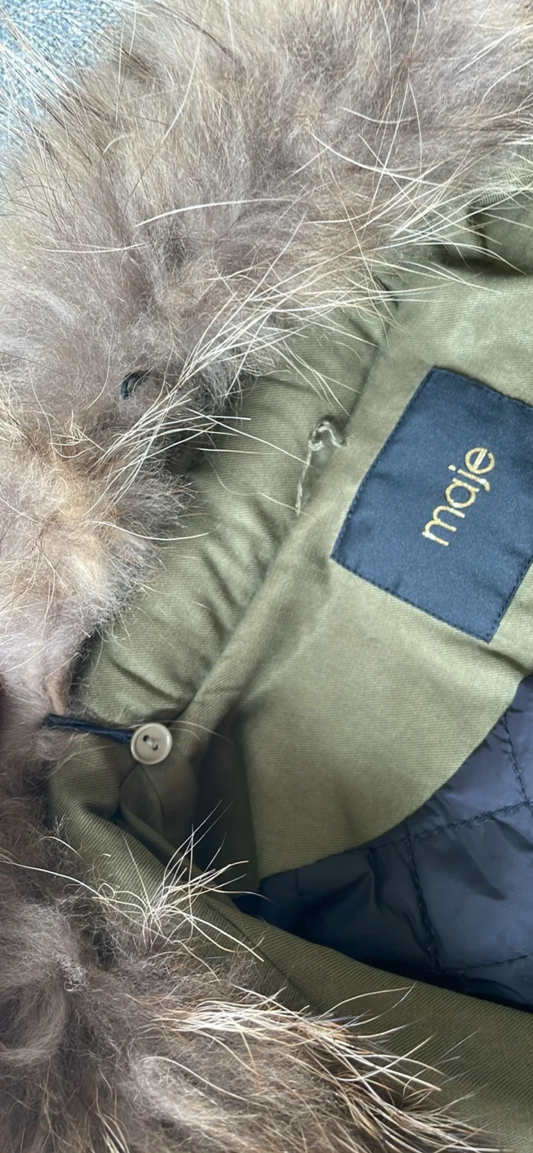 Image for Manteau Maje avec col en fourrure détachable