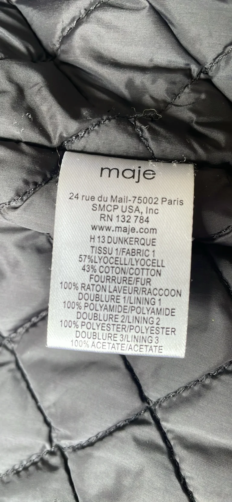 Image for Manteau Maje avec col en fourrure détachable