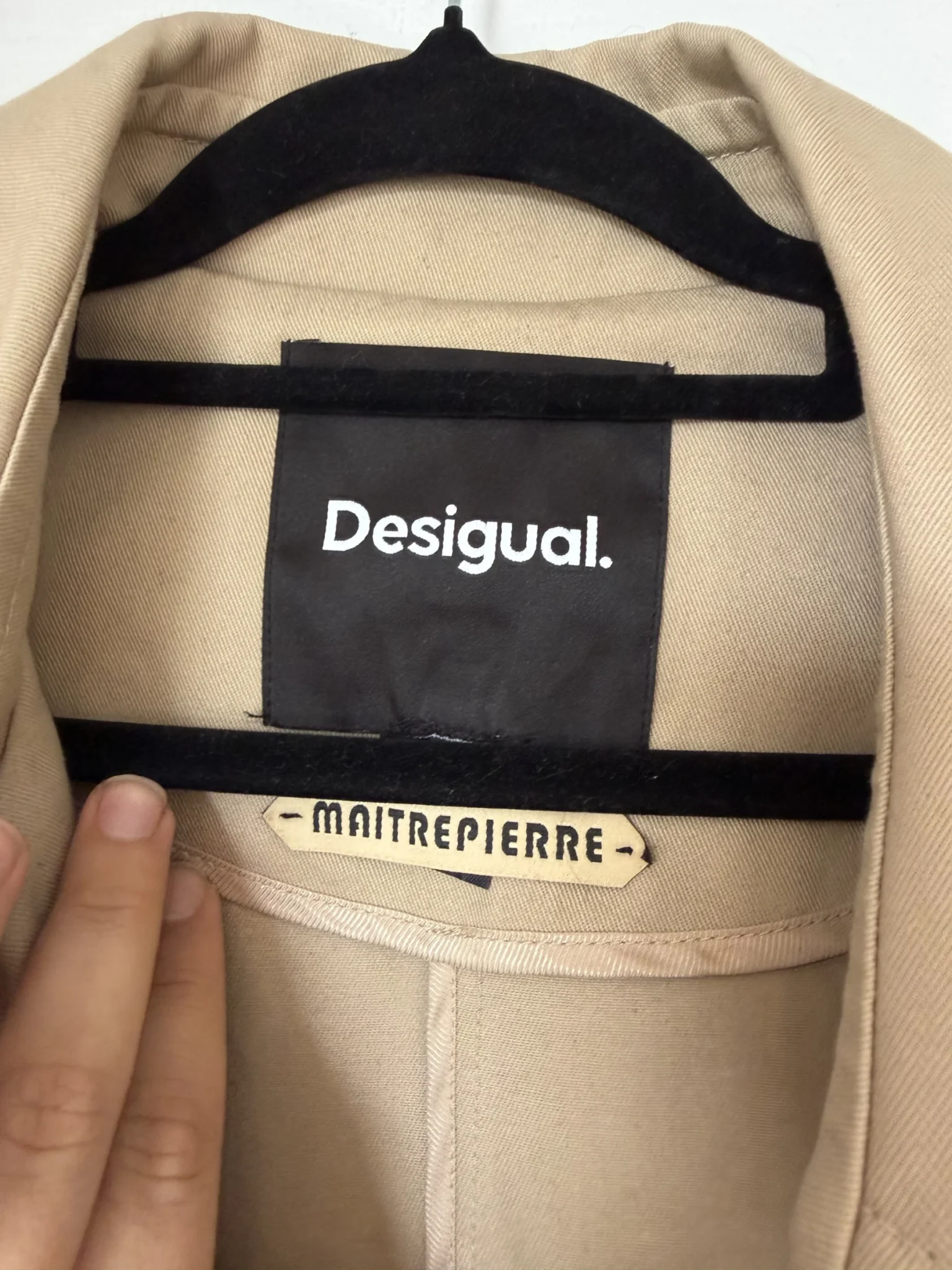 Image for Trench coat Desigual x Maître Pierre taille M marron clair
