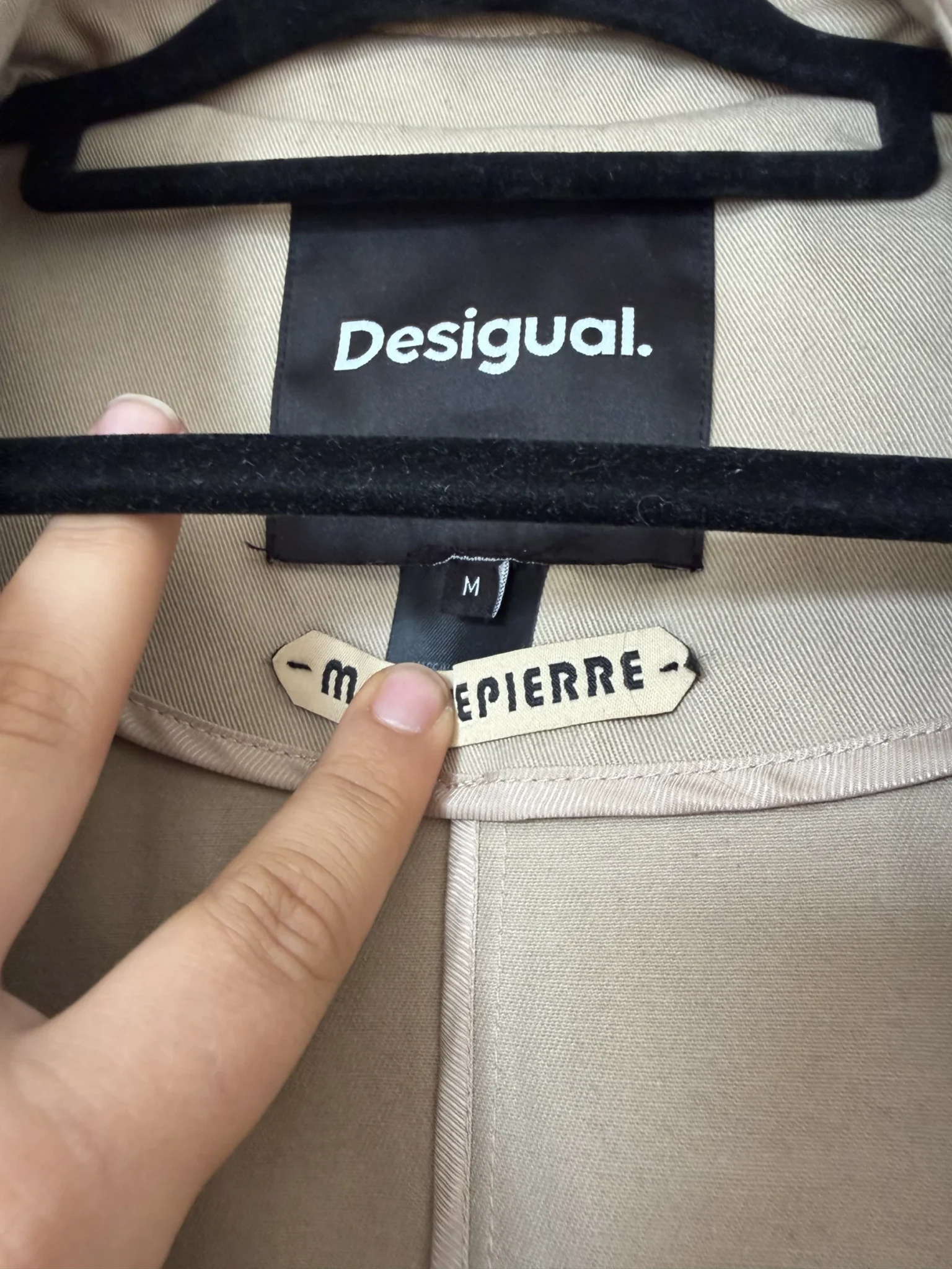 Image for Trench coat Desigual x Maître Pierre taille M marron clair