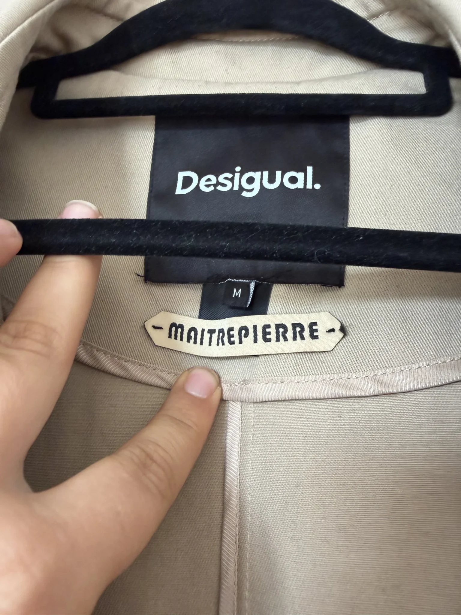 Image for Trench coat Desigual x Maître Pierre taille M marron clair