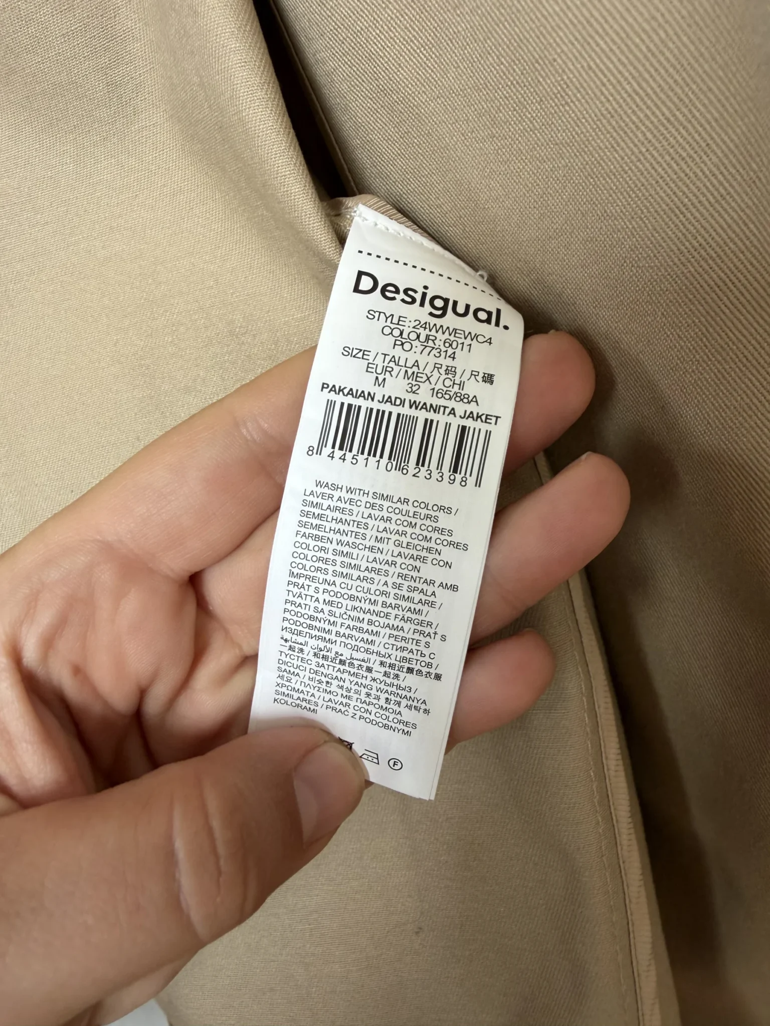 Image for Trench coat Desigual x Maître Pierre taille M marron clair