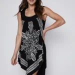 Featured thumbnail for Robe d'été asymétrique avec broderie dans le dos WAYAN