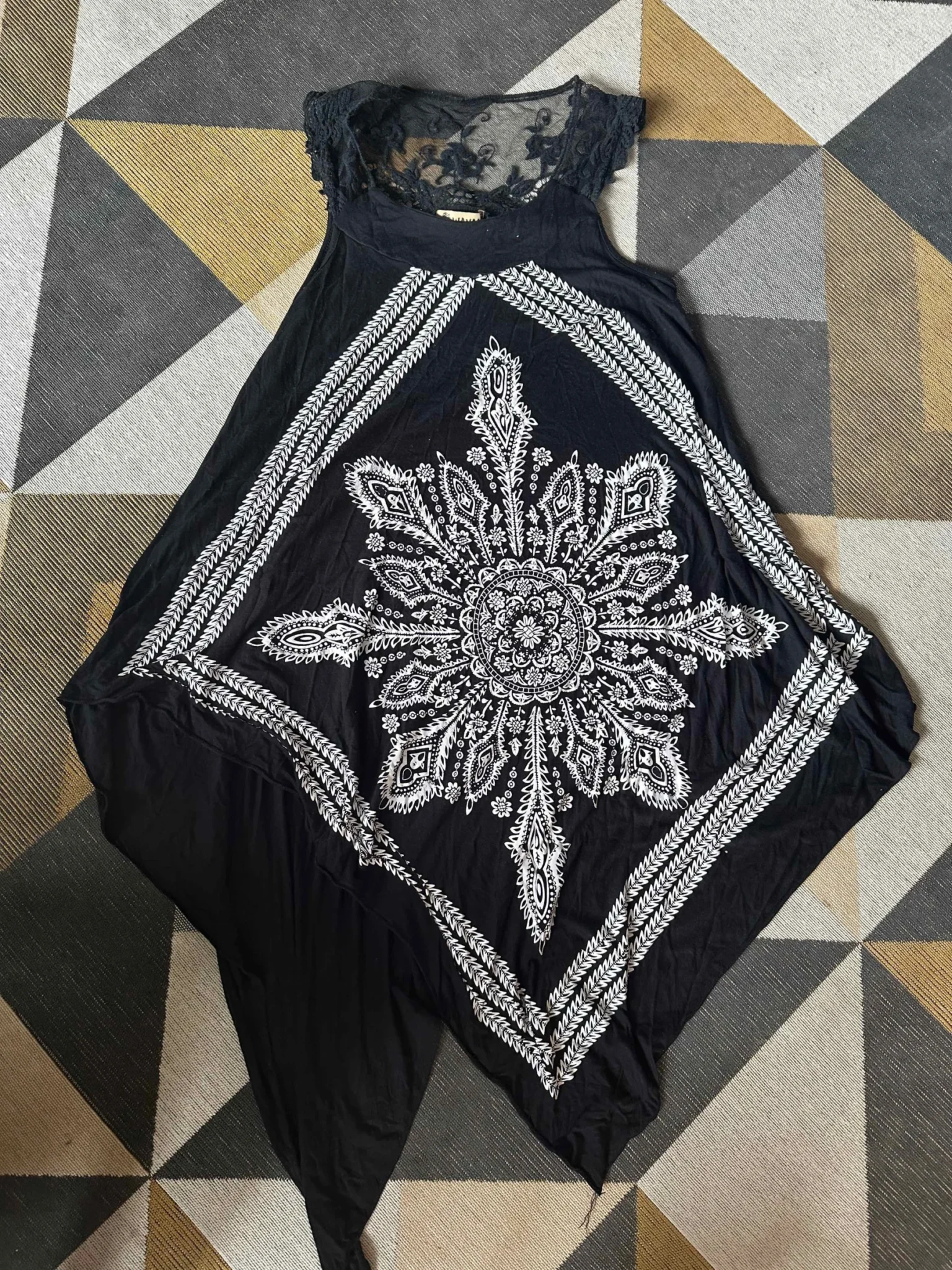 Image for Robe d'été asymétrique avec broderie dans le dos WAYAN
