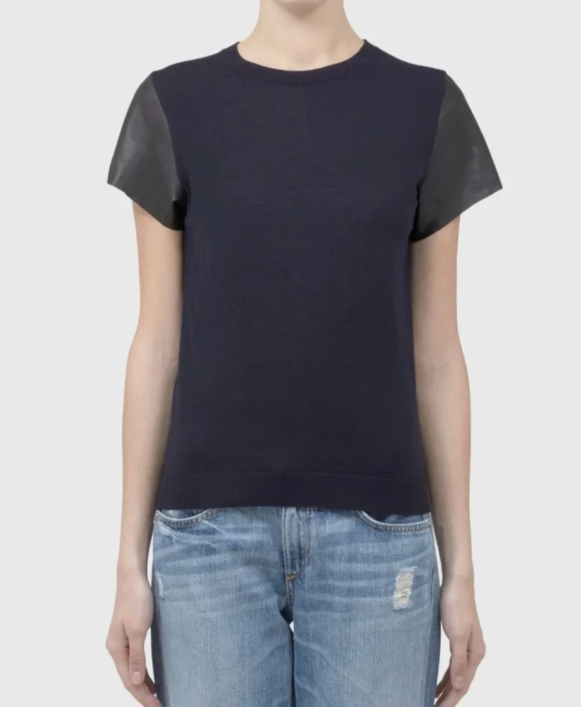 Featured image for 🌷Wool and leather T-shirt – Vince