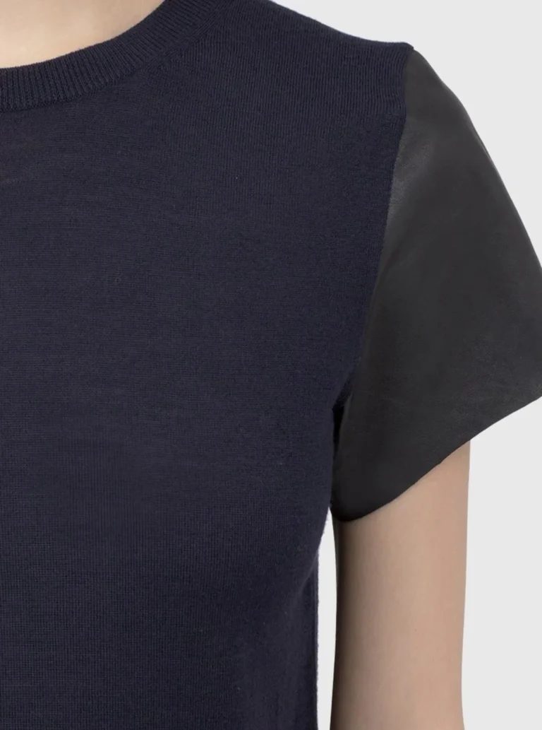 Image for 🌷Wool and leather T-shirt – Vince