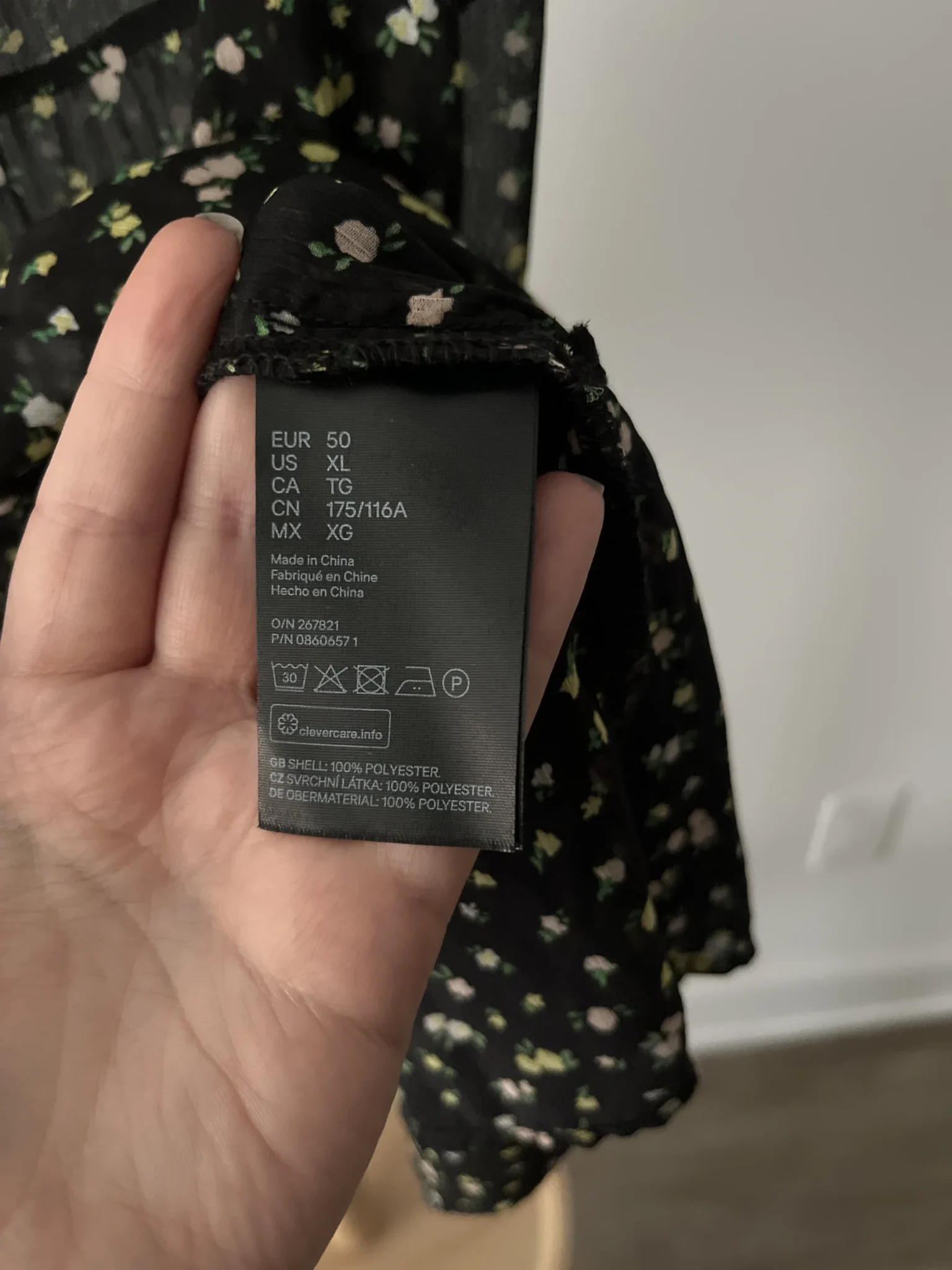 Image for Camisole paysanne transparent florale