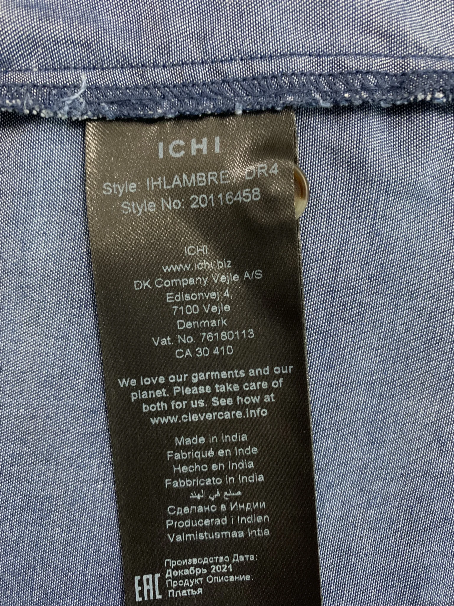 Image for Lyocell denim dress