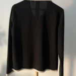 Thumbnail for Cardigan noir avec détail et fermeture éclair