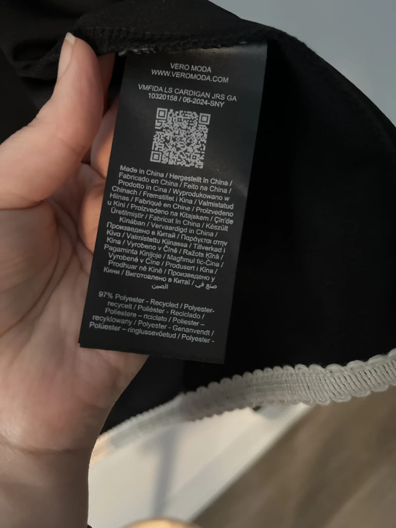 Image for Cardigan noir avec détail et fermeture éclair