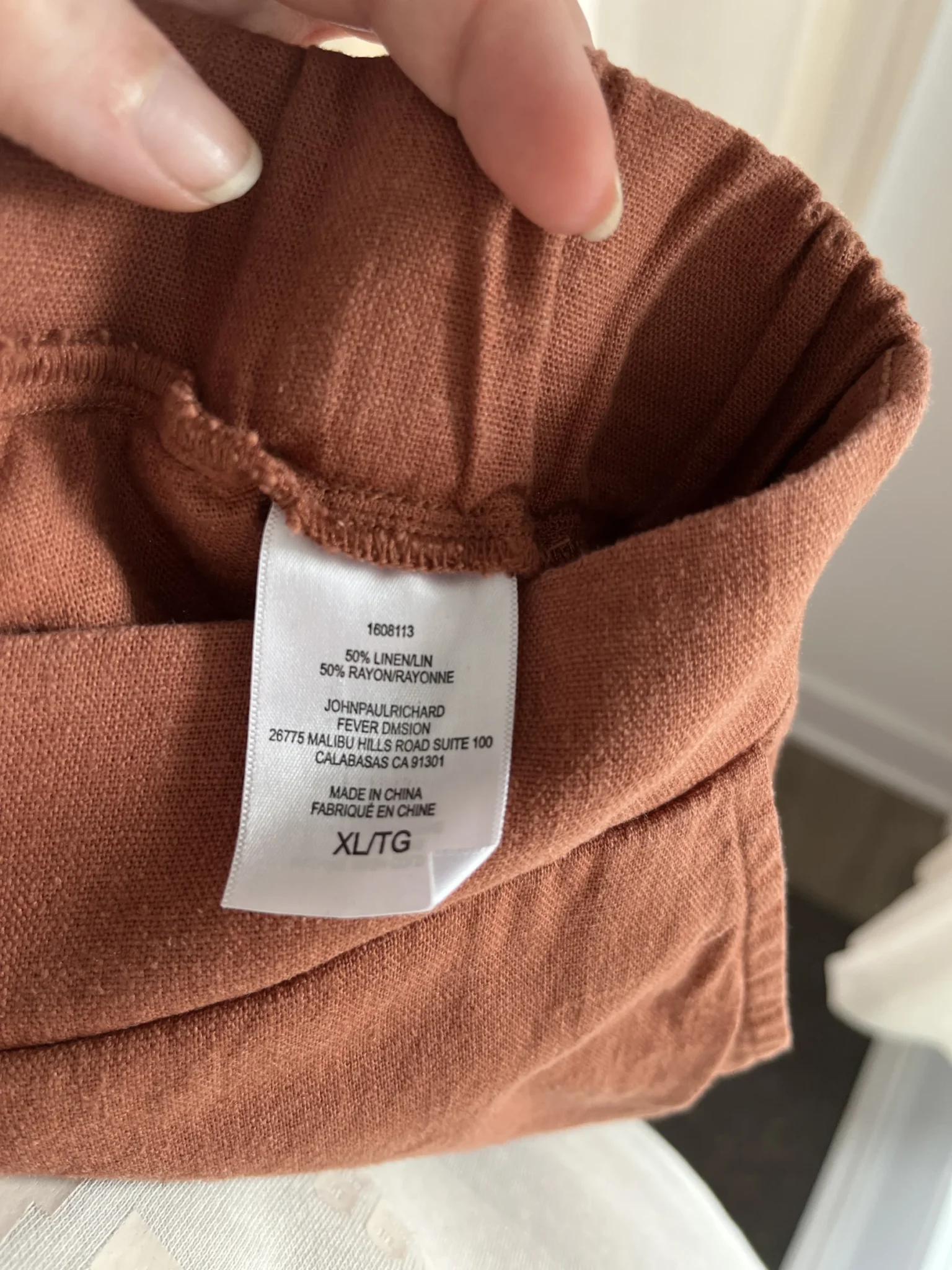 Image for Loose-fitting trousers in a linen blend
