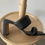 Featured thumbnail for High-heeled mules with double straps