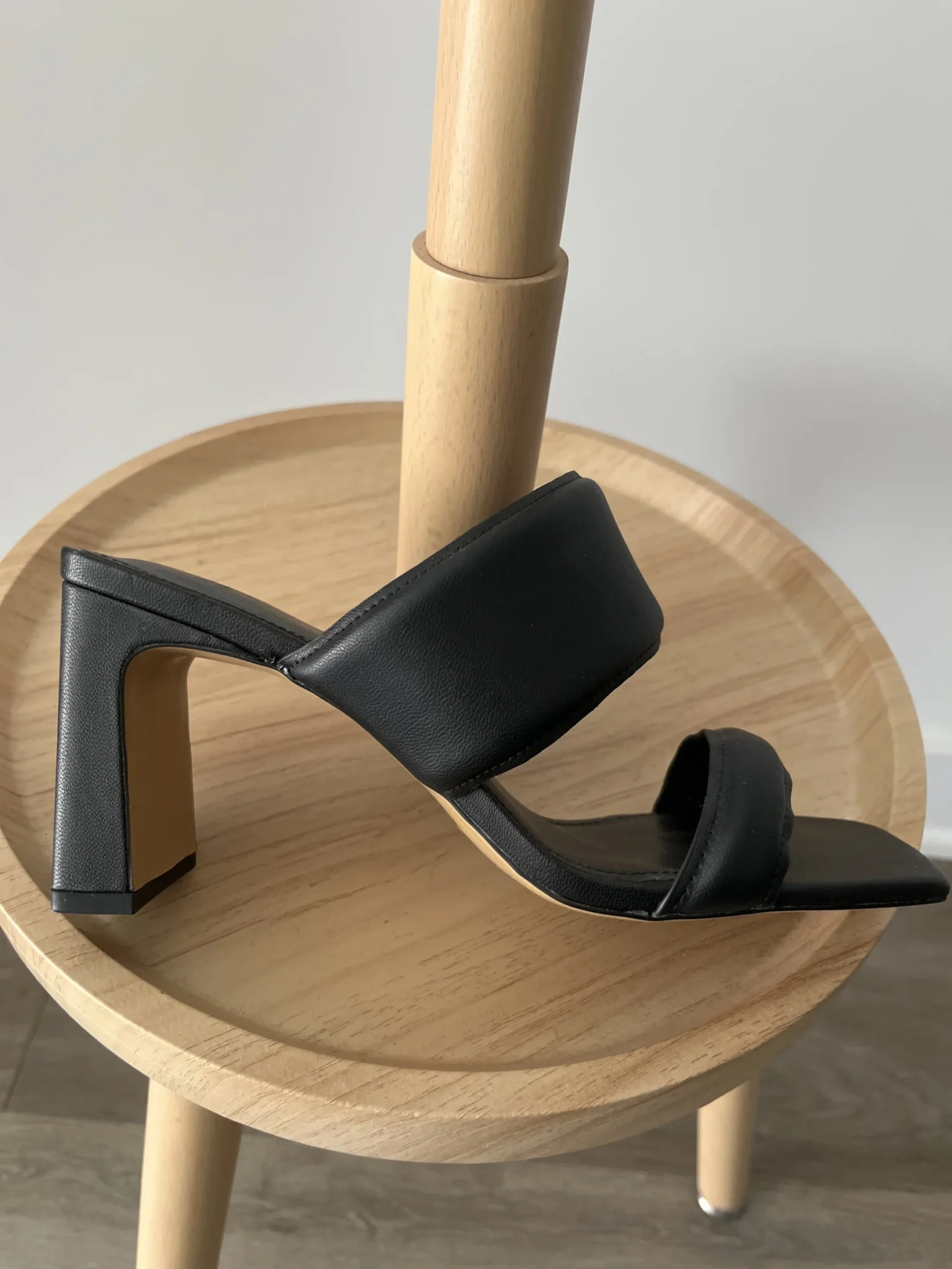 Featured image for High-heeled mules with double straps