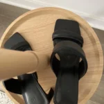 Thumbnail for High-heeled mules with double straps