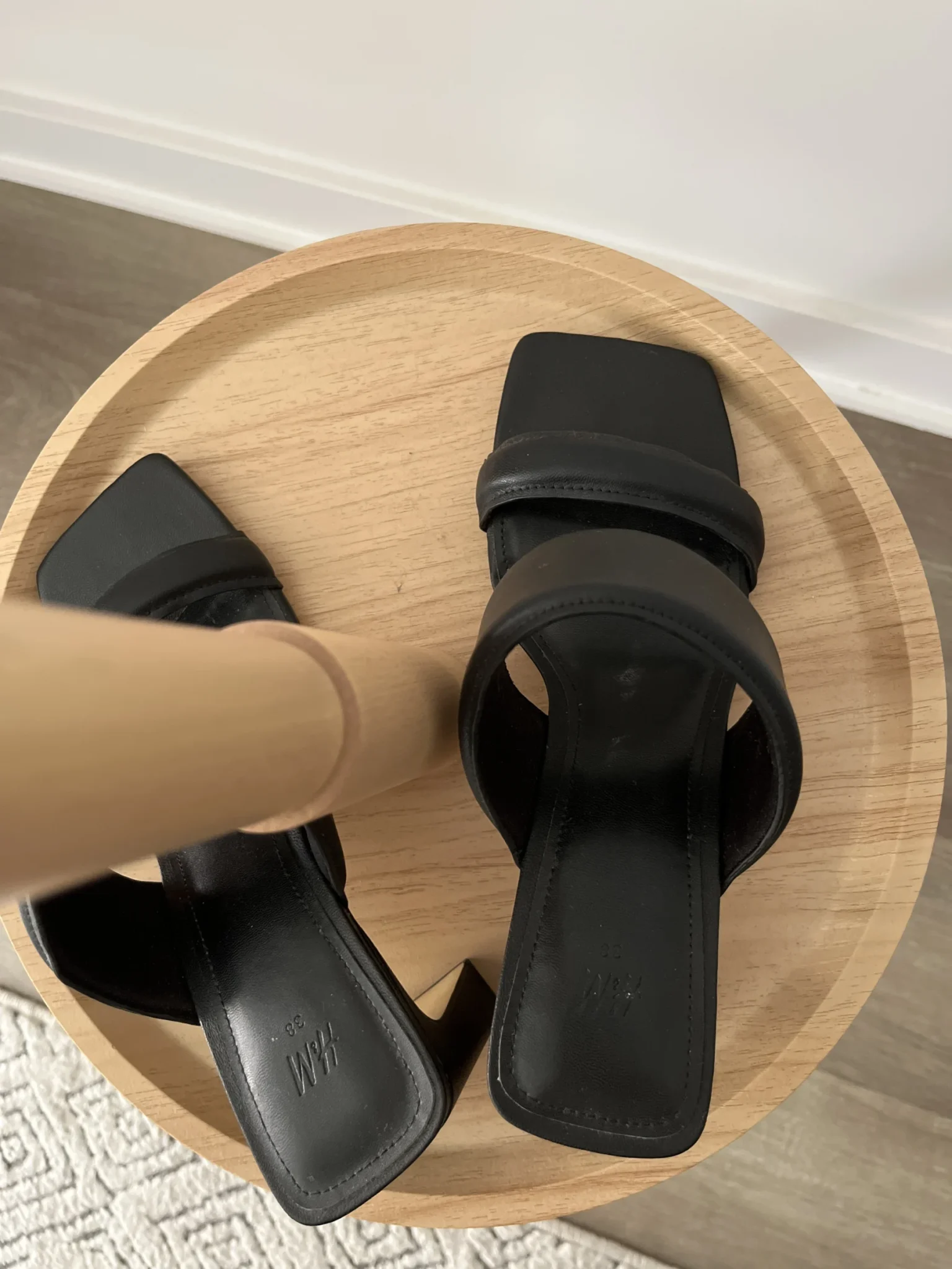 Image for High-heeled mules with double straps