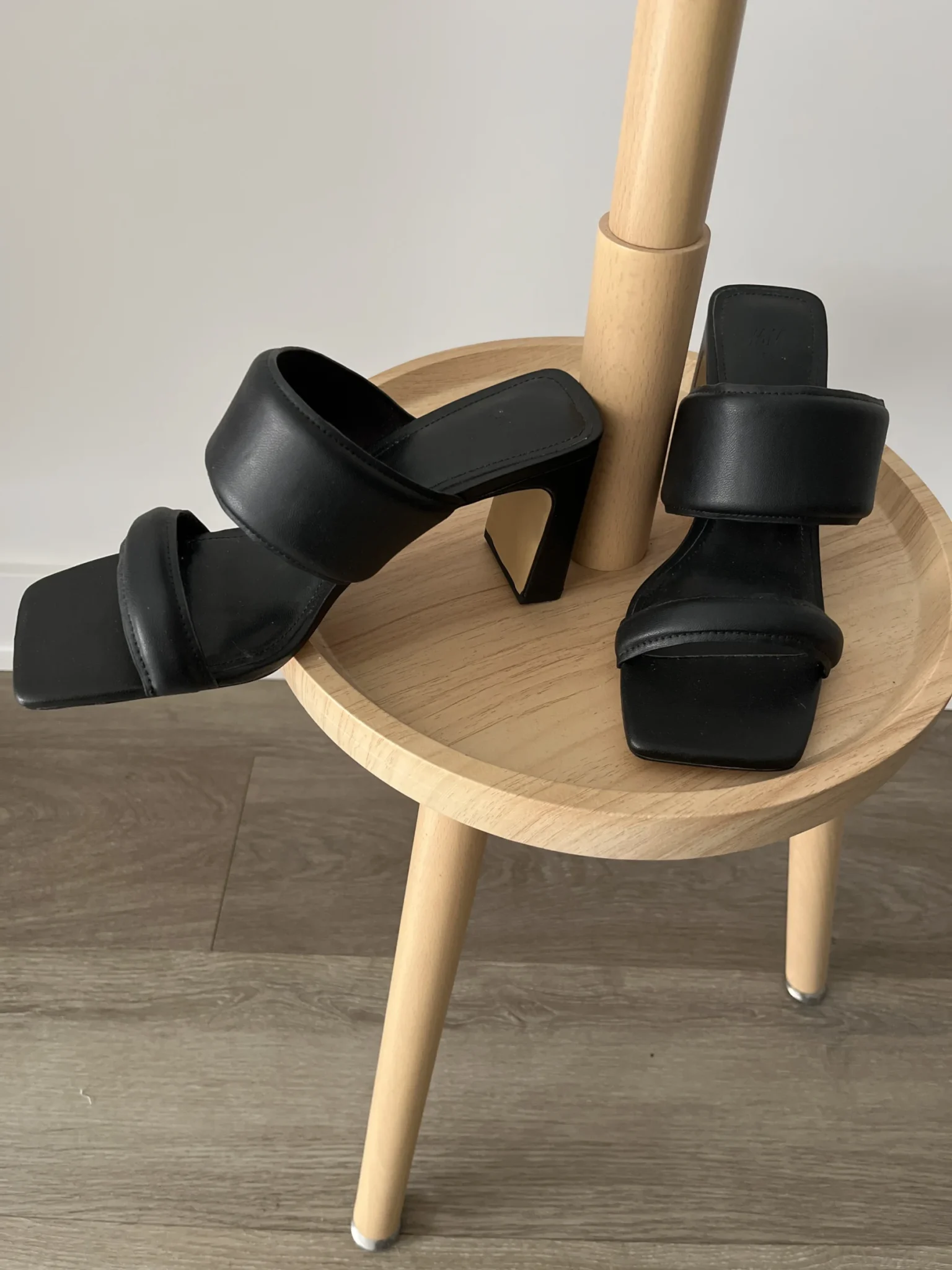 Image for High-heeled mules with double straps