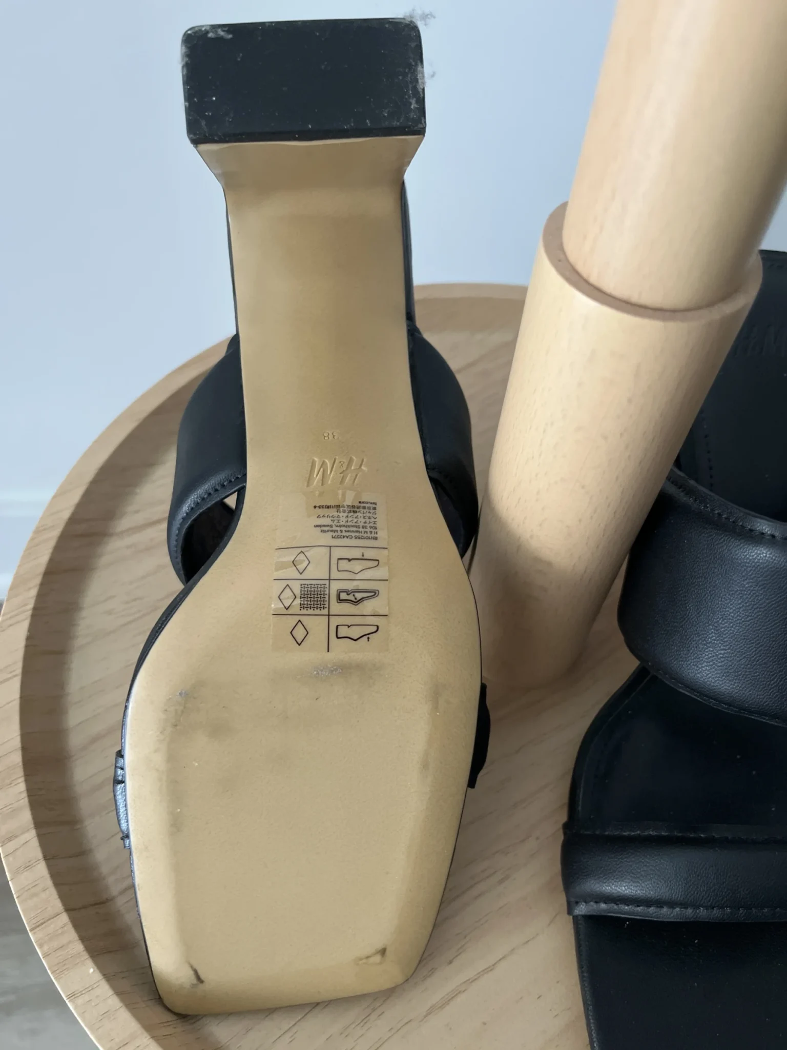 Image for High-heeled mules with double straps
