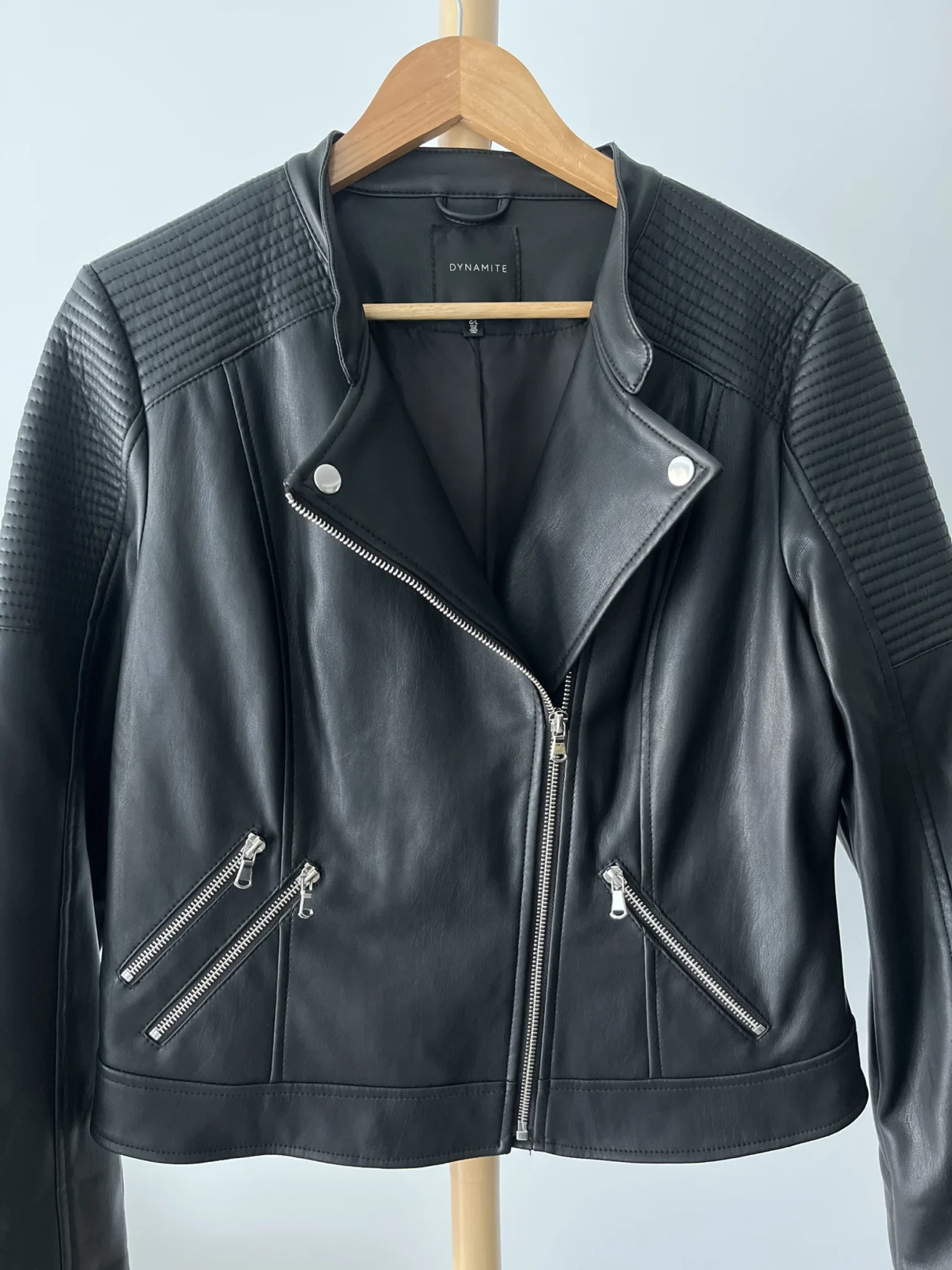 Image for Veste en similicuir de style moto