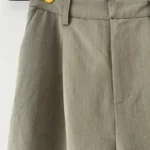 Thumbnail for Pantalon à jambe large vert sauge