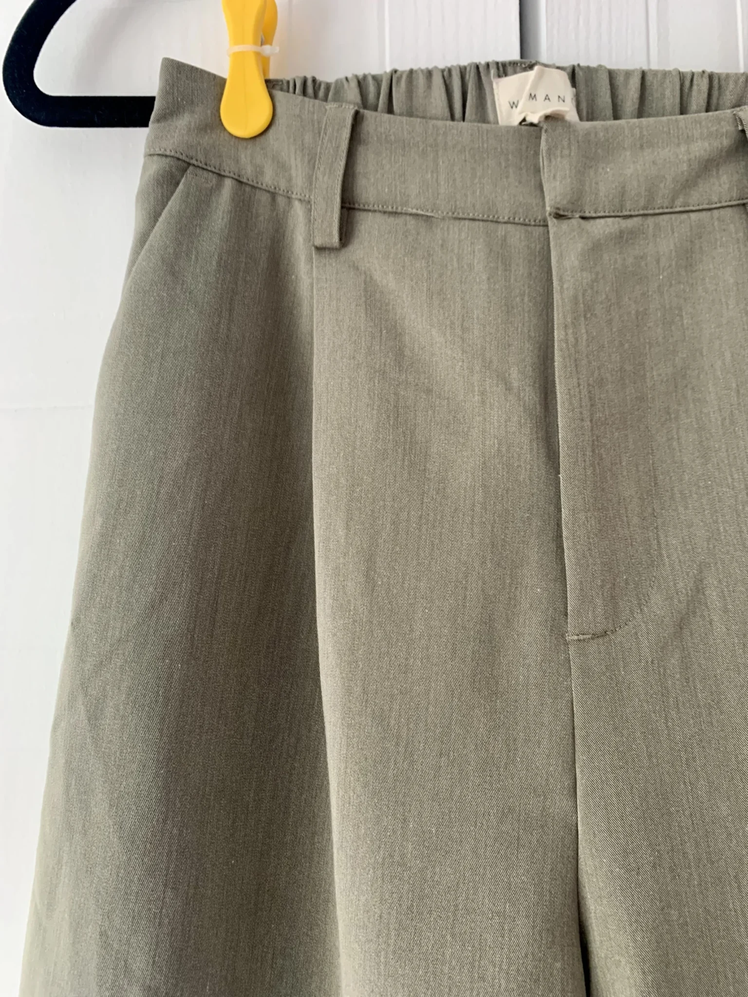 Image for Pantalon à jambe large vert sauge