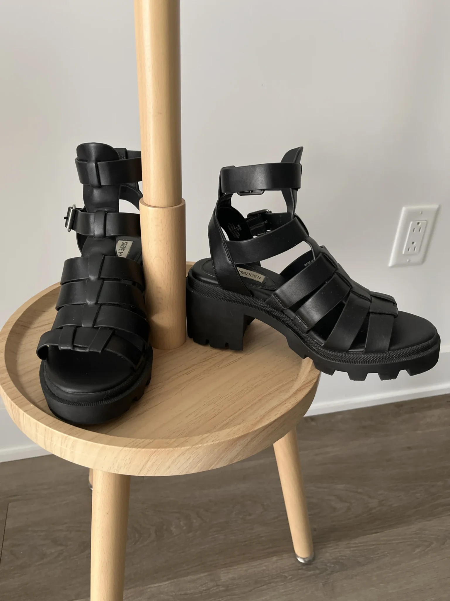 Image for Gladiator-style sandals with thick soles