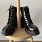 Thumbnail for Bottines combat plateformes similicuir