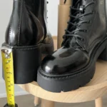 Thumbnail for Bottines combat plateformes similicuir