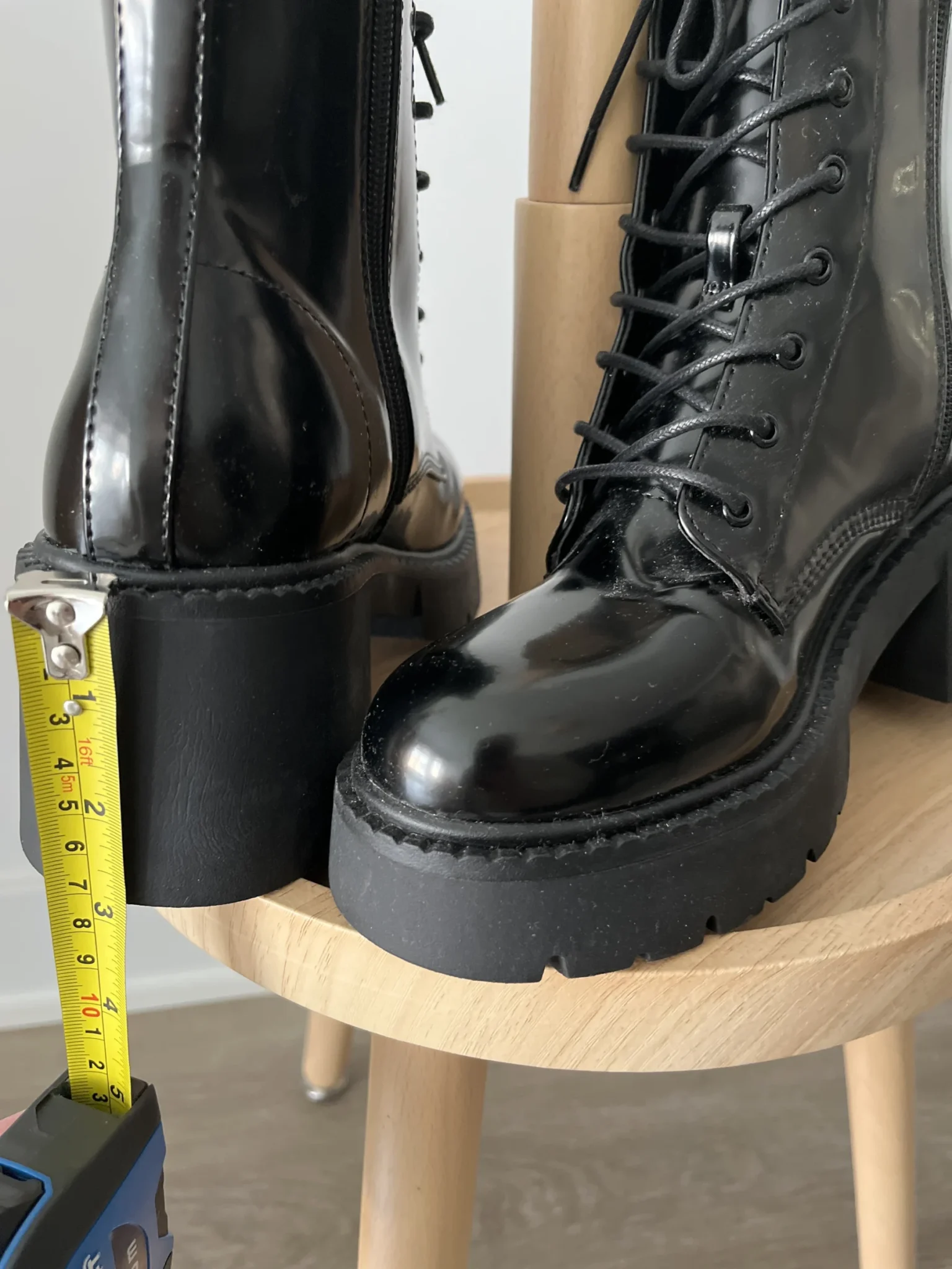 Image for Bottines combat plateformes similicuir