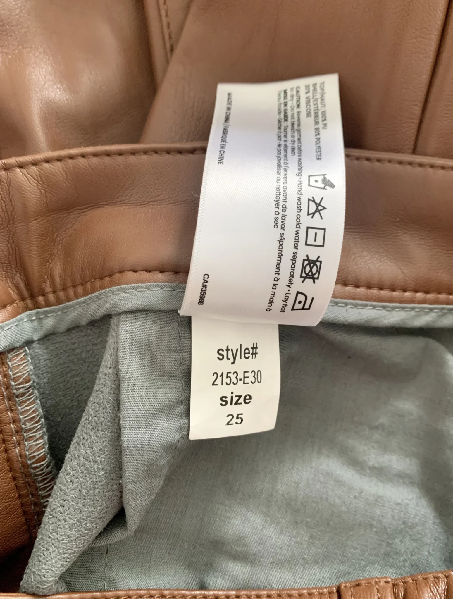 Image for Emily Slim Vegan Leather Pant