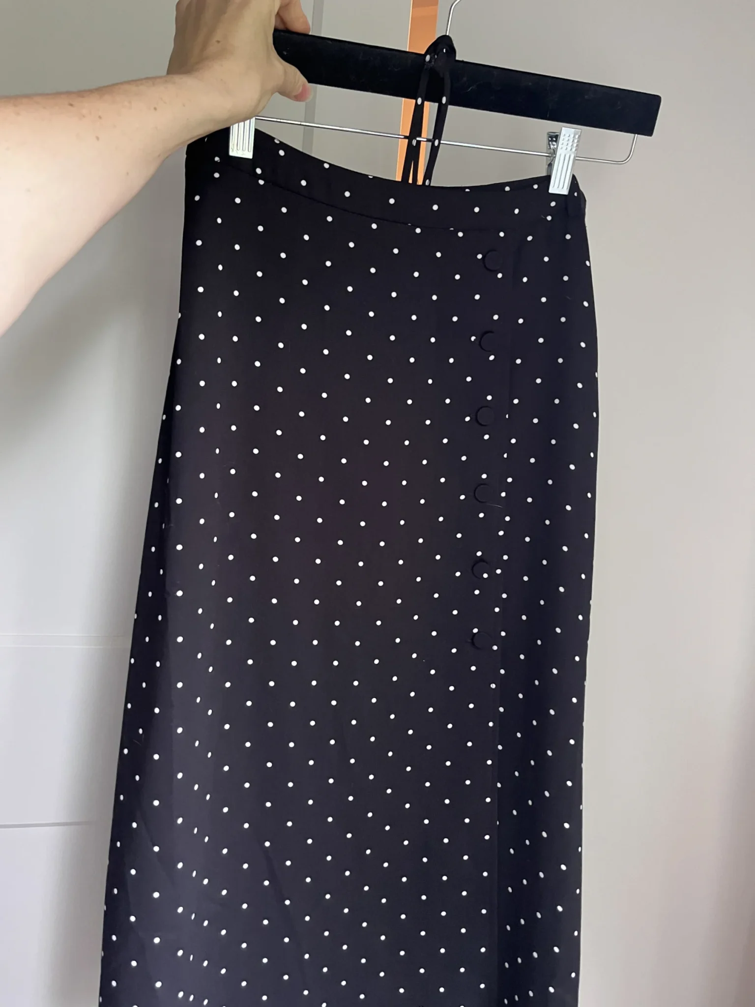Image for Polka-dot midi skirt