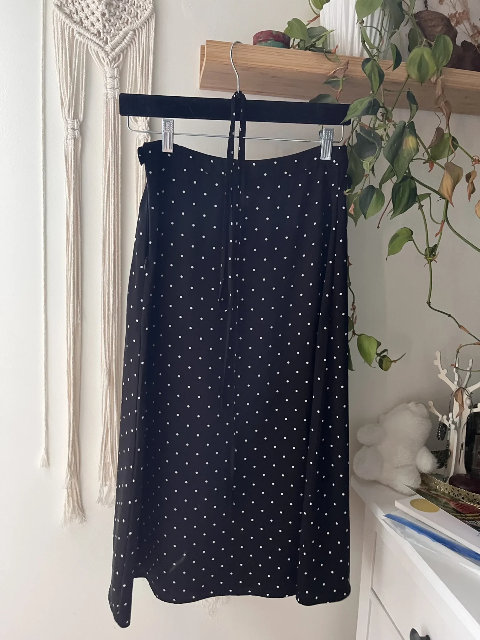 Image for Polka-dot midi skirt