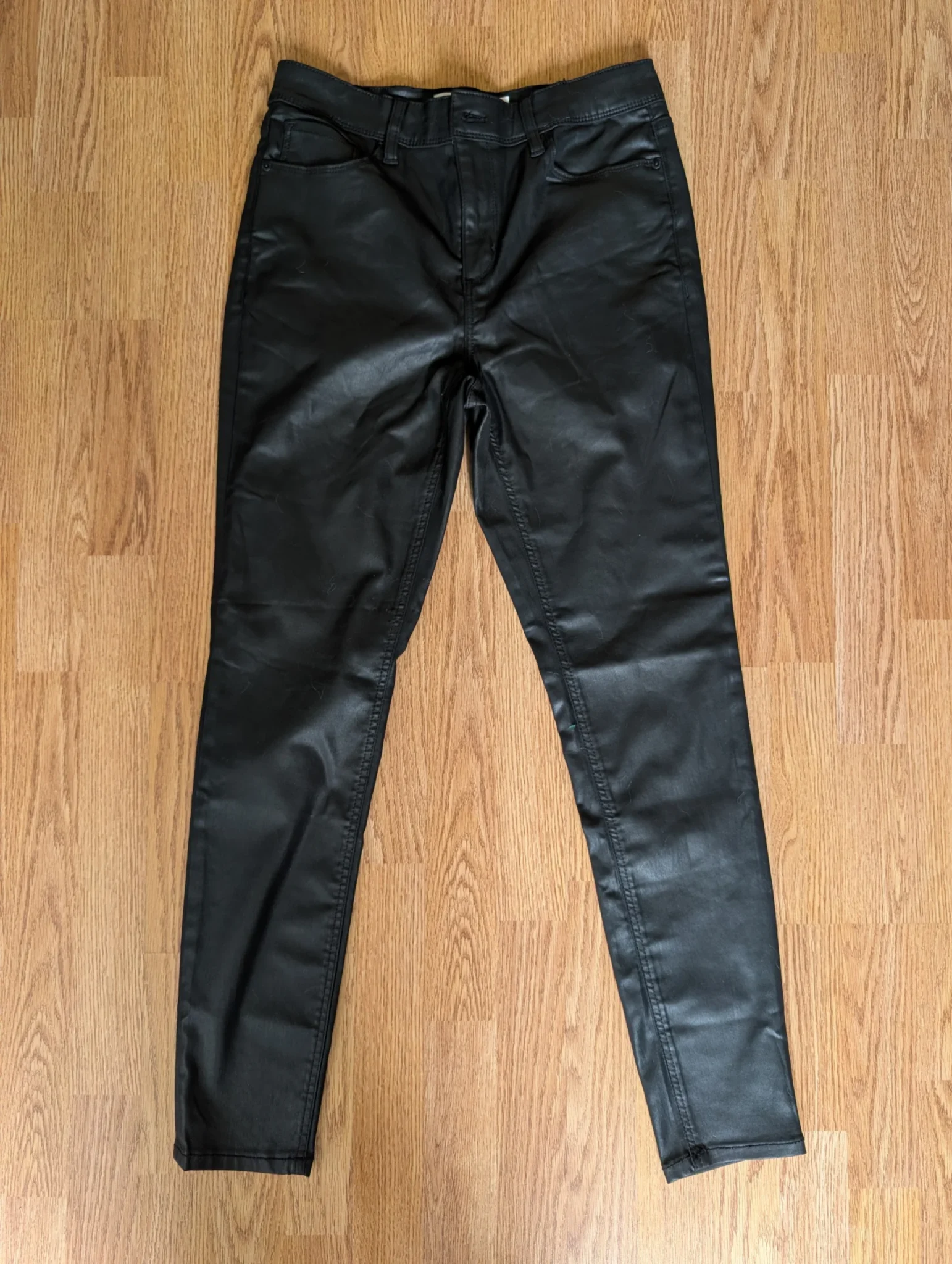 Featured image for Dynamite faux-leather-effect jeans