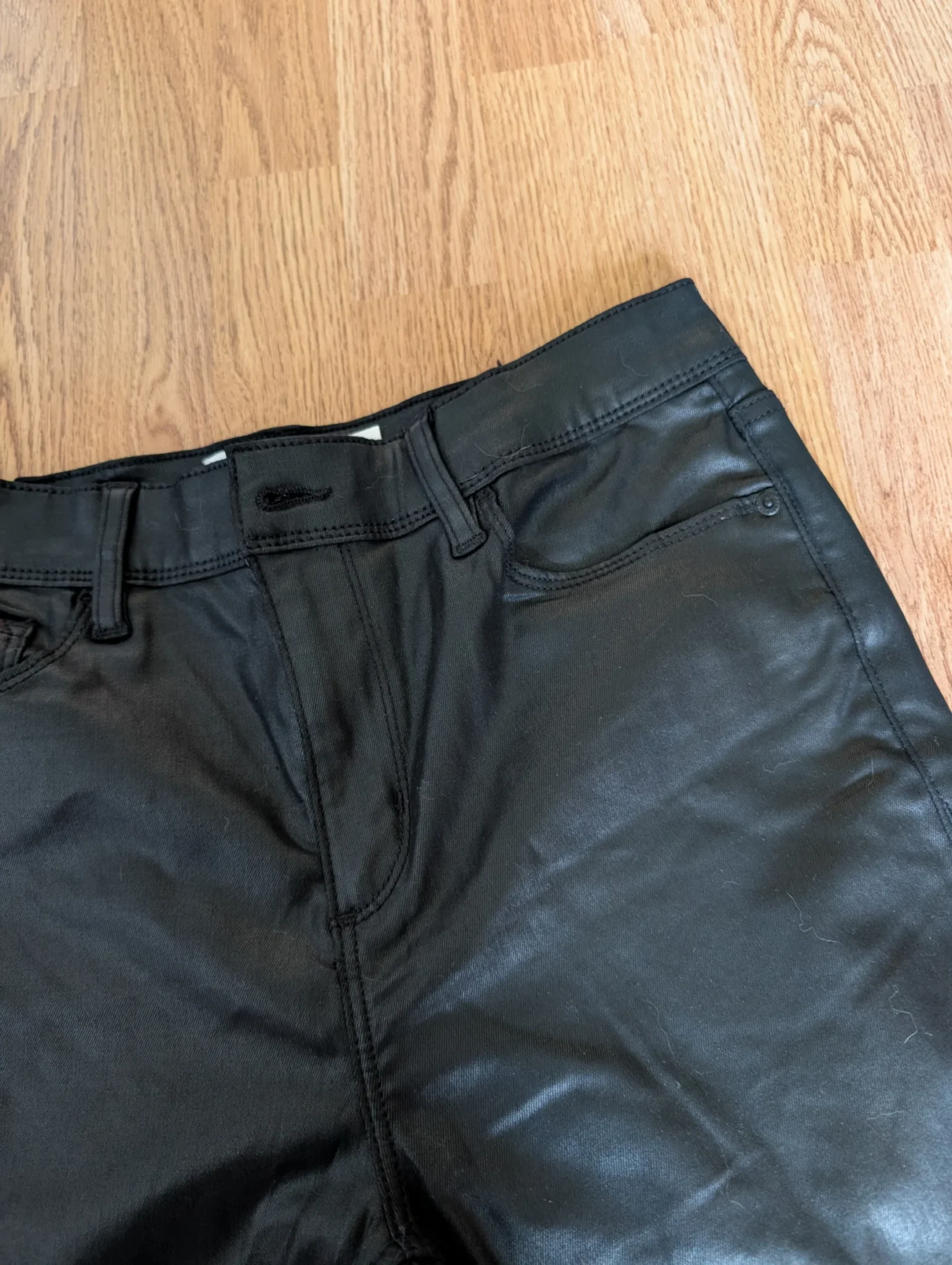 Image for Dynamite faux-leather-effect jeans